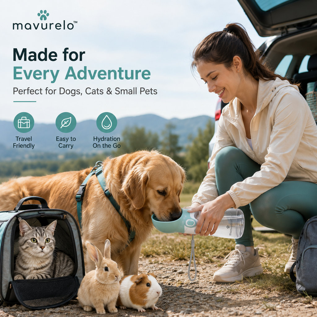 Mavurelo™ AquaGo 2-in-1 Portable Pet Water Bottle
