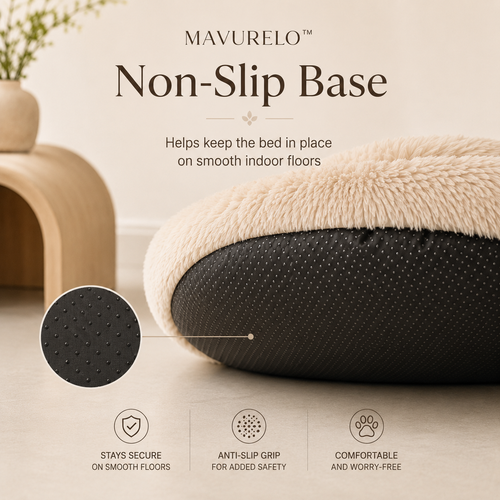MAVURELO™ CloudNest Calming Pet Bed – Ultra-Soft Washable Donut Bed for Dogs, Cats & Small Pets