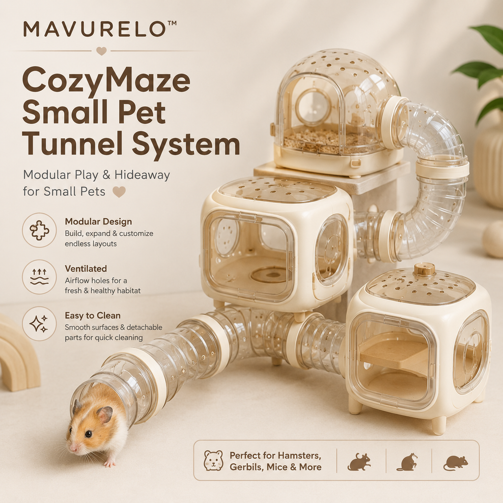 MAVURELO™ CozyMaze Modular Small Pet Tunnel System