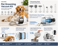 Mavurelo™ FurGuard Pro Pet Grooming Vacuum Kit – 7-in-1 Low-Noise Grooming and Shedding System for Dogs and Cats